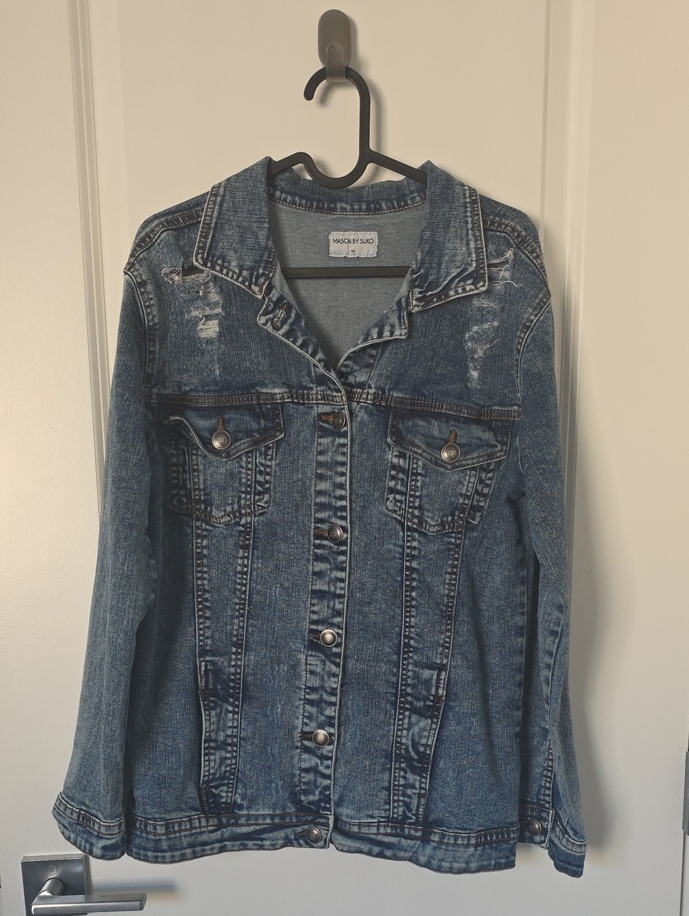 Blue Distressed Jean Jacket